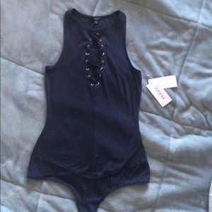Navy Blue Guess Leotard/Bodysuit